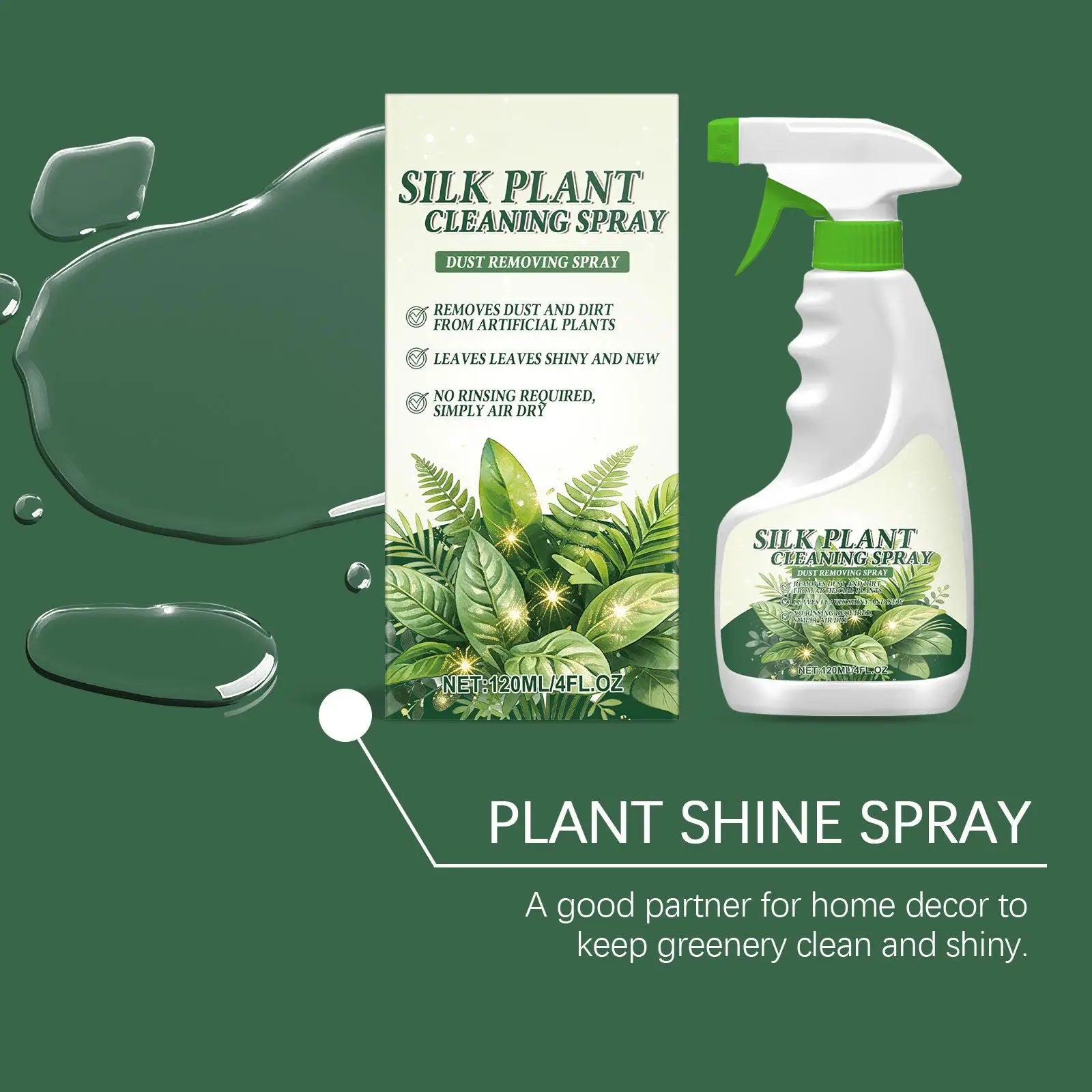 Silk Plant Cleaner Fake Flower Cleaning Spray Faux Dust Remover