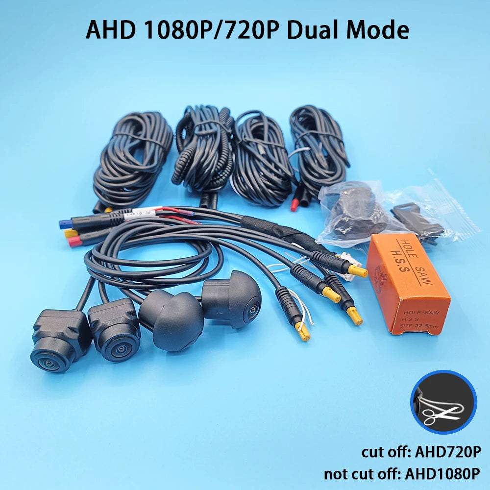 Car 360 Camera 1080P 3D WDR AHD Surround View System 4 Channel DVR Zpaxo