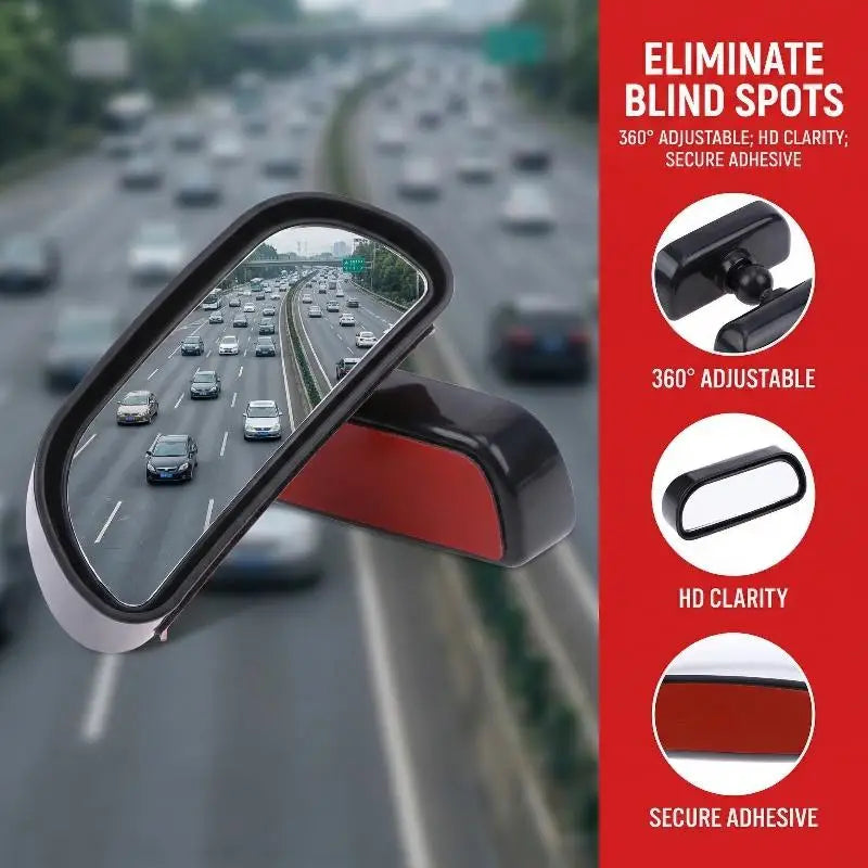 360° Rotatable Wide-Angle Blind Spot Mirror for Cars