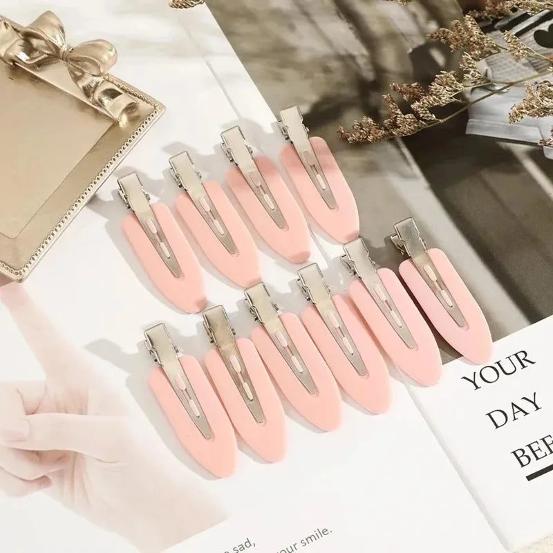 4-Pack Seamless No-Bend Hair Clips for Bangs & Face Washing