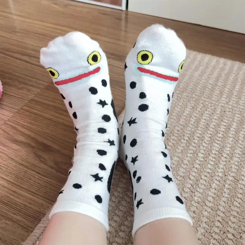 Comfortable Breathable Pile Socks Women Cartoon Garden Eel Design Zpaxo A2 One Size