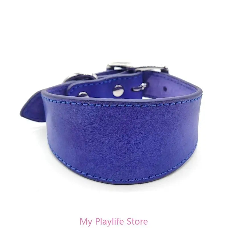 Collar Whippet Leather Soft Suede Pedded Wide Collars Lurcher and Italian Greyhound Saluki Sighthound Dog Supplies Zpaxo violet M