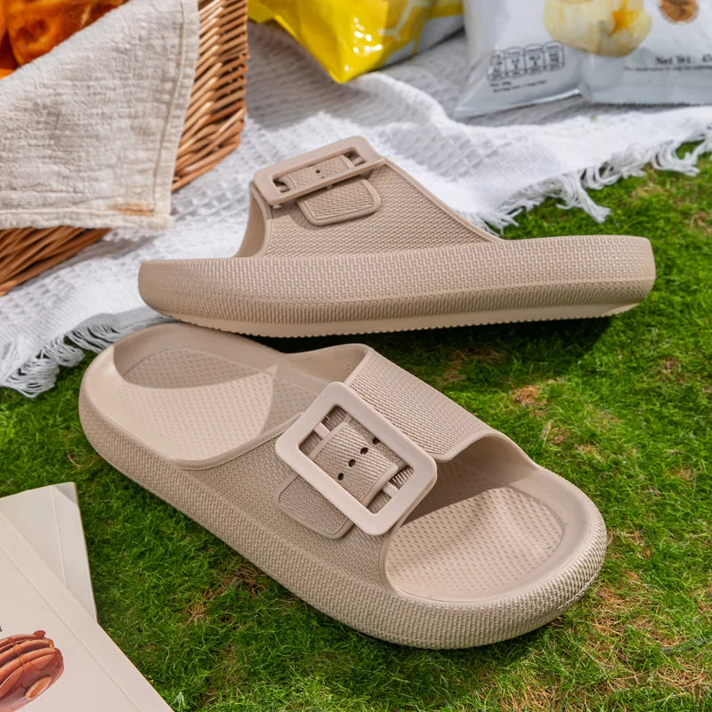 Women's Thick Sole Flip Flops Summer Outdoor Sandals Lightweight EVA