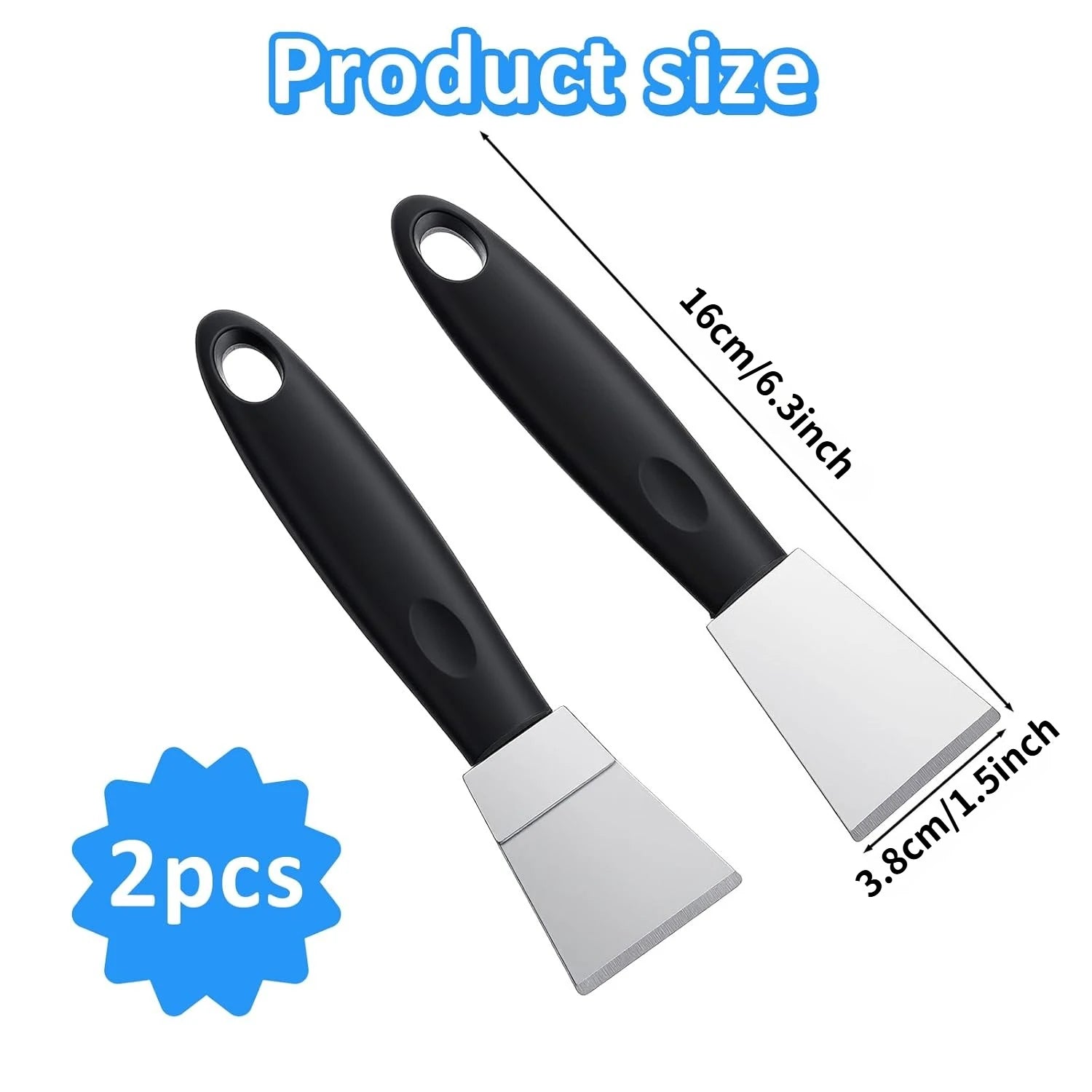 3D Printer Build Plate Spatula – Stainless Steel Scraper 2-Pack