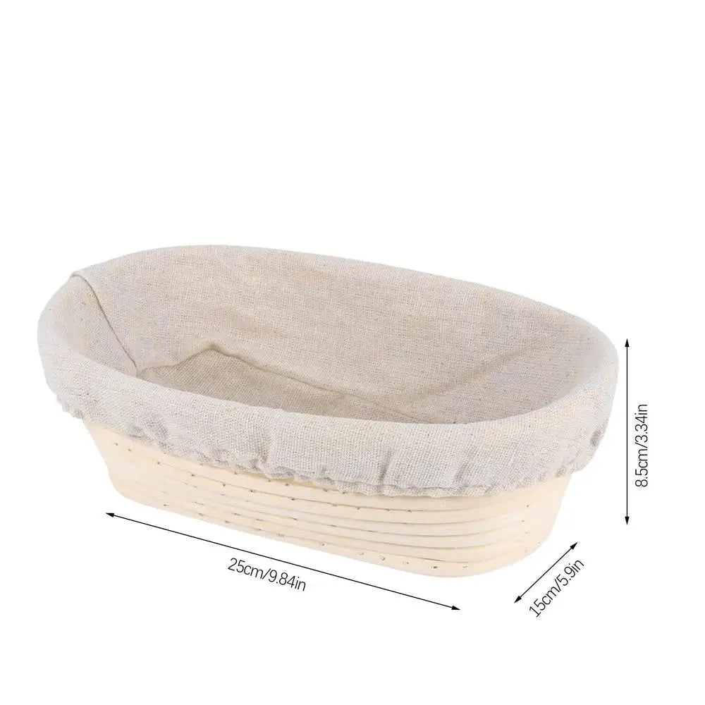 Dough Baking Bowl Oval Bread Proofing Bread Proofing Basket Handmade Rattan Basket And Liners For Home Kitchen Baking Zpaxo as picture