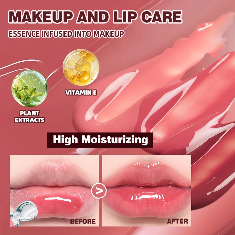 Water-shimmer Mirror Lip Gloss Long-lasting Easy Apply Moisturizing