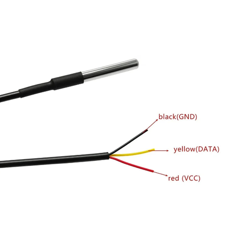 Stainless steel encapsulated waterproof DS18b20/LM35DZ temperature probe temperature sensor waterproof wire Zpaxo