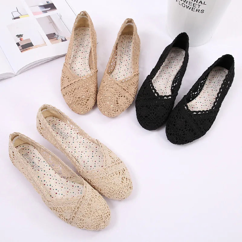 Women Autumn Flats Shoes Solid Lace Canvas Shoes Hollow Floral Breathable Platform Flat Shoes Loafers Female Espadrilles 2019 Zpaxo