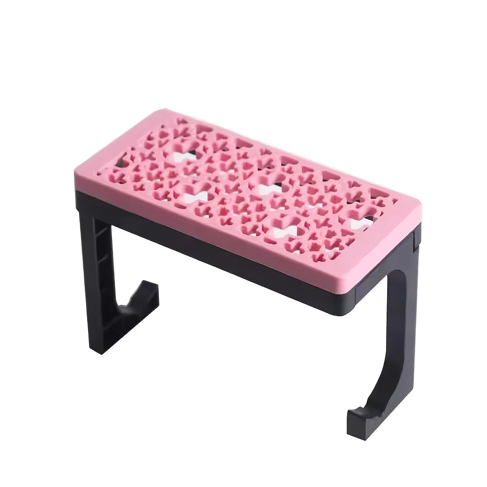 Silicone Makeup Brush Holder Drying Stand Storage Case Nail Pen Zpaxo Rose Red
