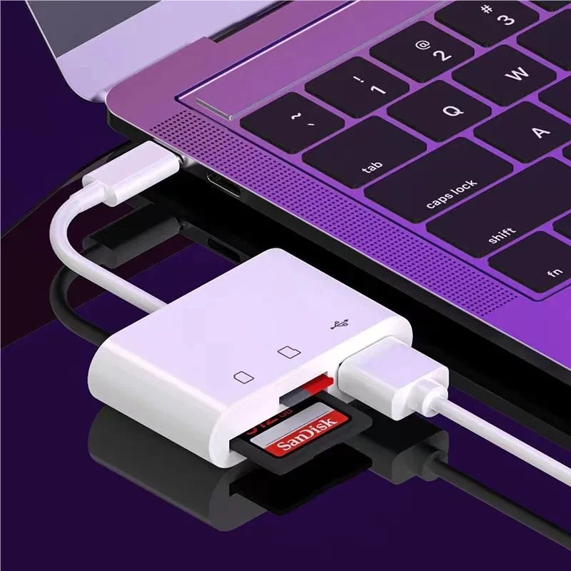 C SD Card Reader OTG USB Cable Mini TF Adapter Data Transfer Macbook Zpaxo