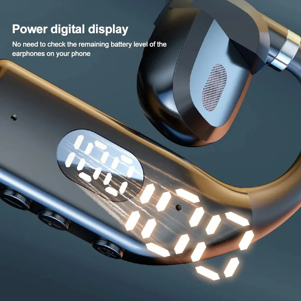 KEBIDUMEI Bluetooth 5 3 Earphone Ear Hook Headphone 180 Rotation Hifi