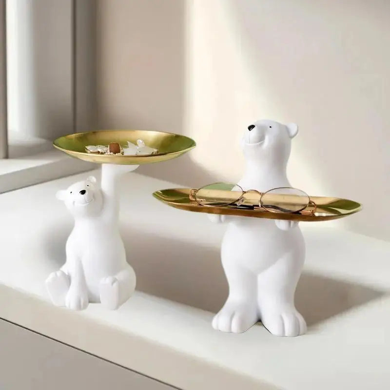 Streamlined Polar Bear Tray-sophisticated Makeup Key Desktop Zpaxo