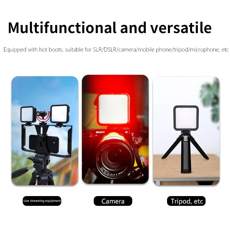 Full RGB Video Fill Light Mini LED Camera 1800mAh Rechargable Pocket Zpaxo