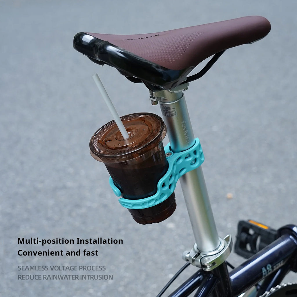 New No Punching Bicycle Beverage Cup Standuniversal Beverage Cup Holder Clamping Design Suitable Folding MTB Cycling Road Bike Zpaxo