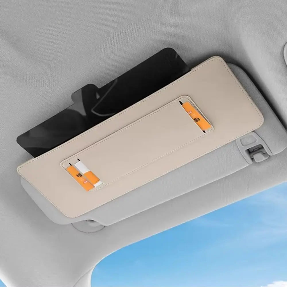 Anti-glare Car Auto Sun Visor Retractable PU Leather Sunshade Plate Zpaxo