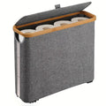 Large Foldable Oxford Storage Box with Lid & Bamboo Frame