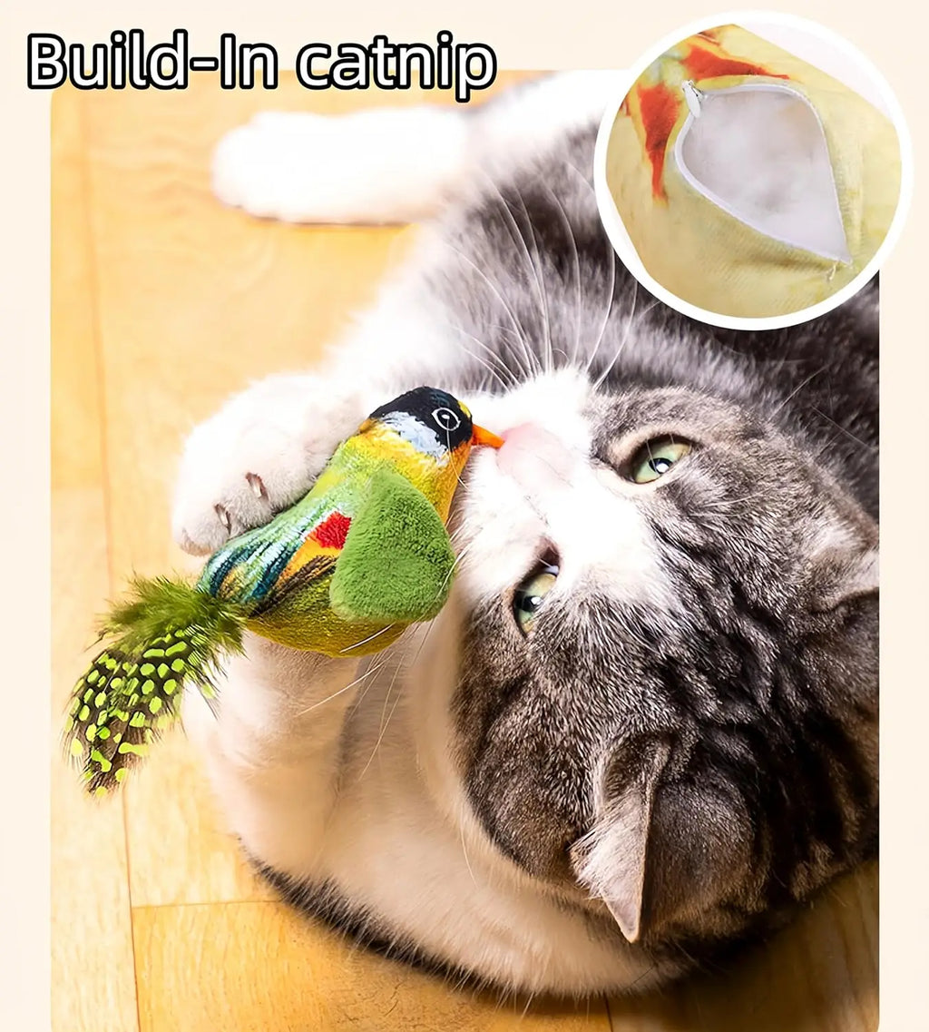 Hanging Cat Toy – Real Feathers & Catnip Interactive Teaser