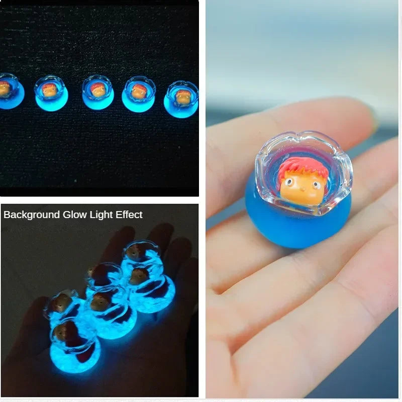 Luminous Mini Resin Garden Ornaments – 5/10pcs Glow Figures