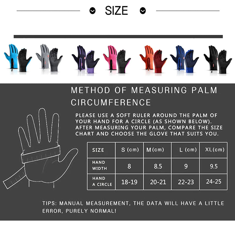 Hot Winter Gloves For Men Women Touchscreen Warm Outdoor Cycling Driving Motorcycle Cold Gloves Windproof Non-Slip Womens Gloves Zpaxo