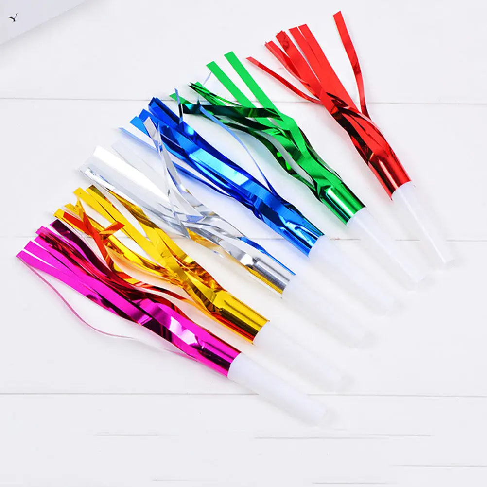 Kids Whistle Fringe Party Whistles Metallic Noise Maker Birthday