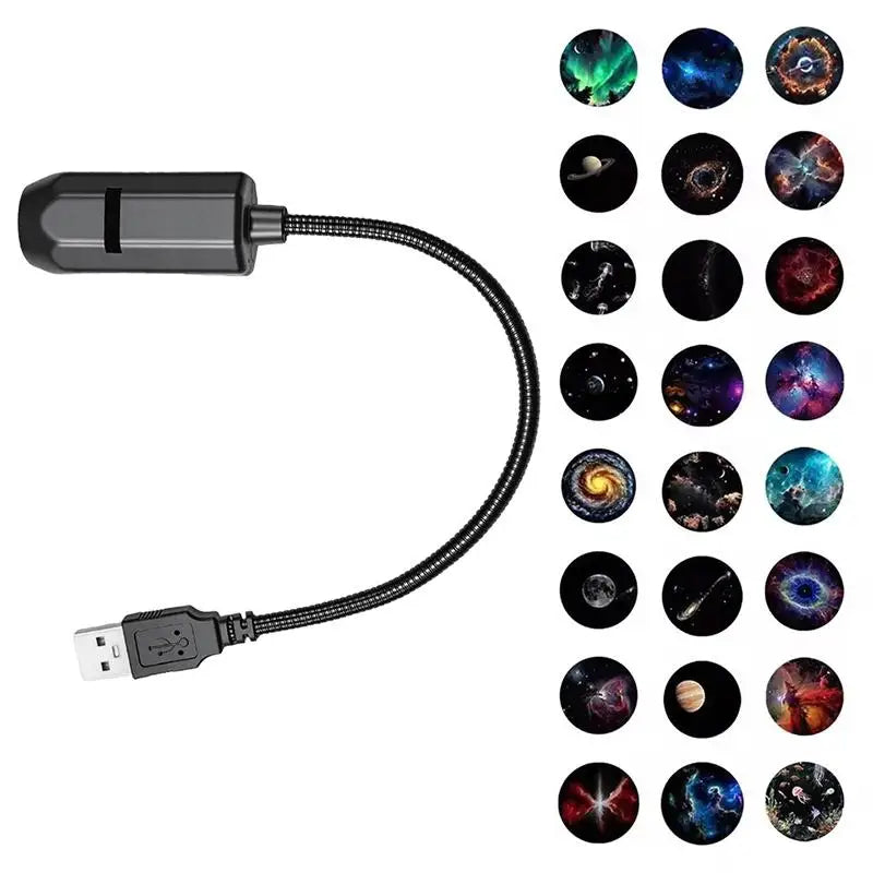Rotatable Starry Sky Projector | USB LED Night Light & Ambient Lamp
