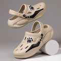 Men's Casual Comfortable Clogs Summer Breathable Non-slip Indoor Zpaxo Khaki 44-45