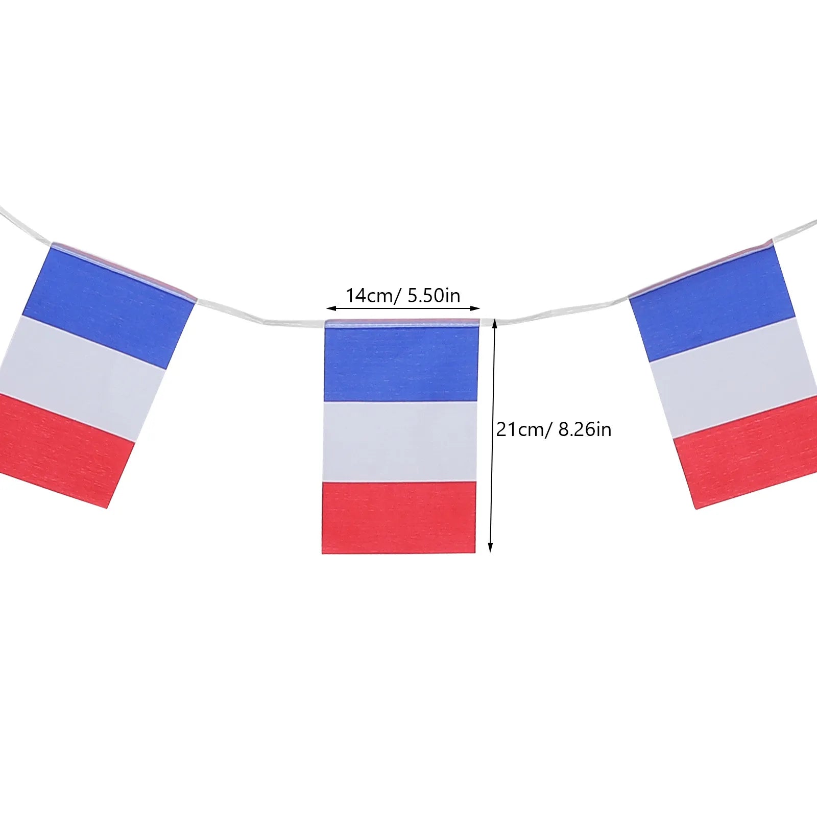 French Flag Banner String Decor Creative Rope Design Easy Hang
