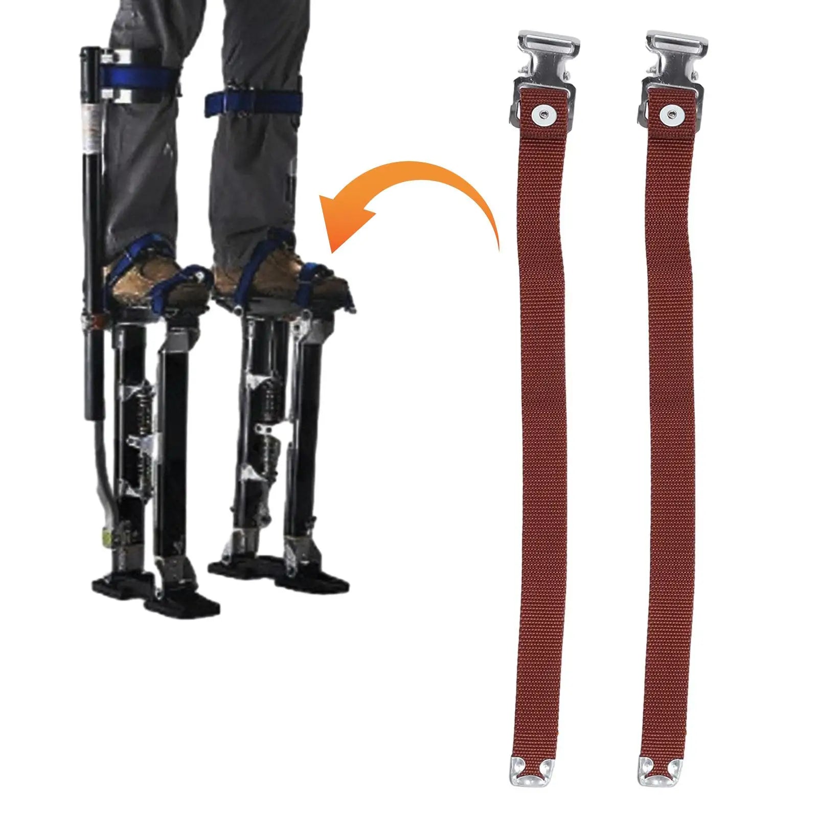 2x Drywall Stilts Leg Band Straps Red for Construction Home Improvement Indoor Decoration Indoor Painting Clown Performance Zpaxo
