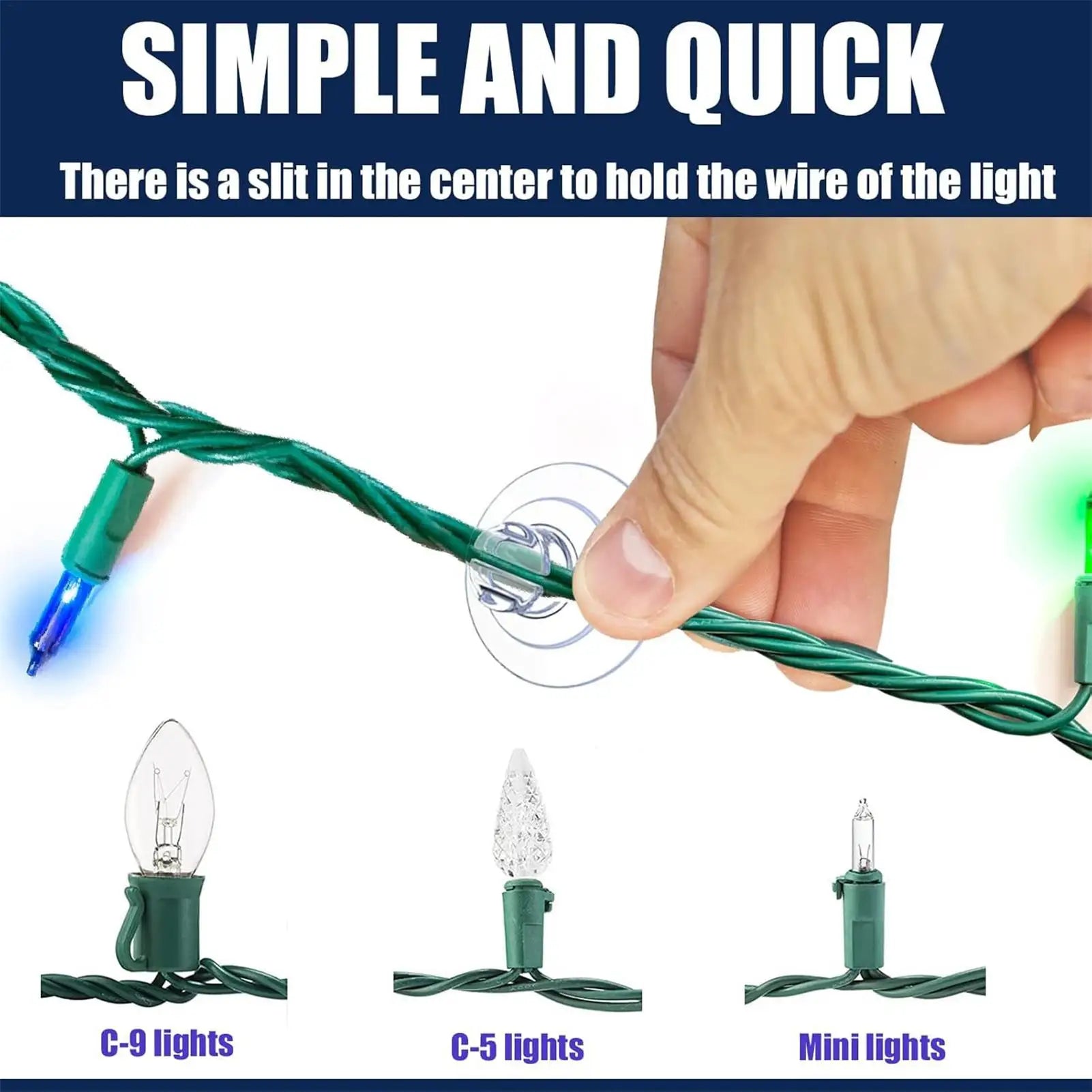 Holiday Light Suction Cups Multipurpose String Lights Suction Cups 30X Holiday Wreath Suction Cups Glass Window Suction Cups Zpaxo