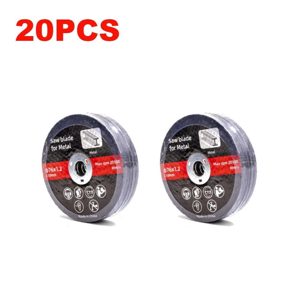 1/10PCS 76mm Metal Cutting Discs Wear Resistance Cut Off Circle Wheels Blades Cutting Wheels Angle Grinder Accessories Zpaxo 20Pcs