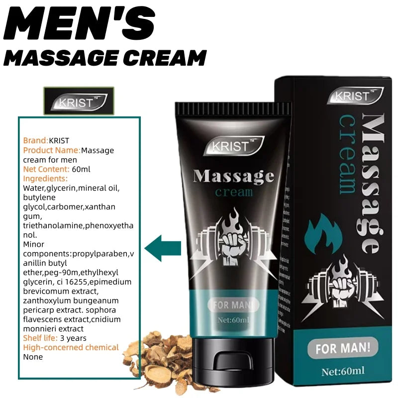 Men's Massage Cream for Intimate Experience Interactive Relaxation Fast Absorption Non-Greasy Promotes Bonding And Comfort Zpaxo
