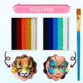 Water-soluble Face Body Paint Makeup Rainbow Painting Brush Palette Zpaxo 3pcs-05-09