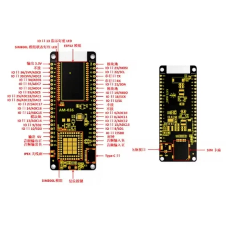 TTGO T-Call V1.4 Wireless Module FPC Antenna SIM Card SIM800L Module Zpaxo