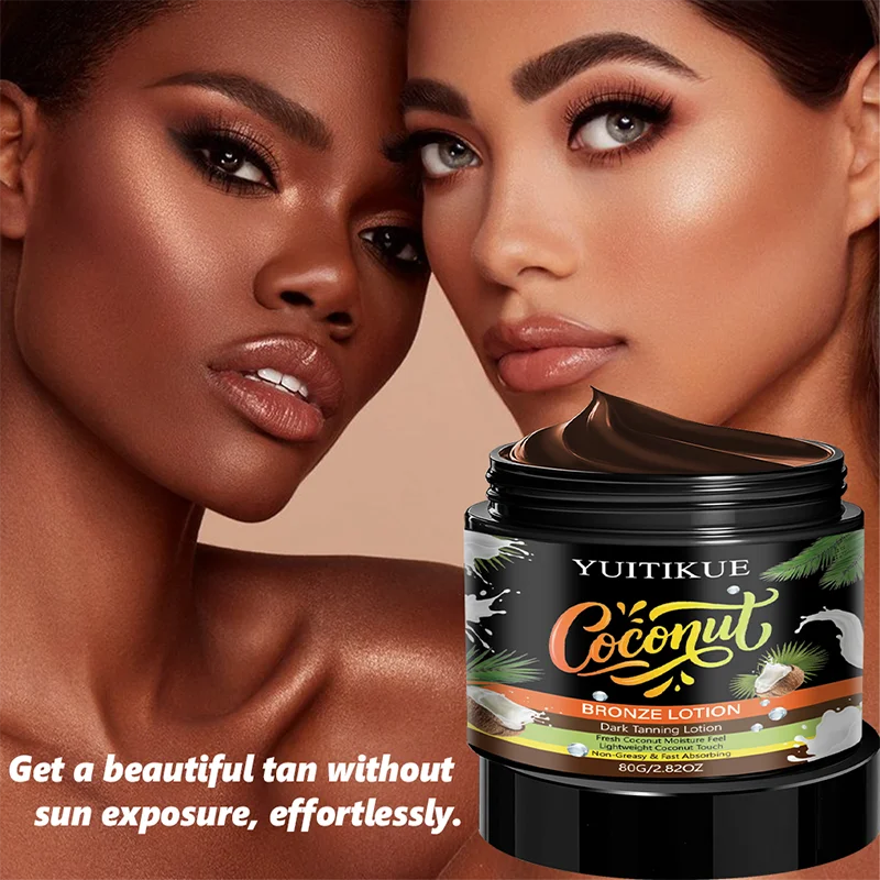 YUITIKUE Coconut Bronze Self-Tanning Lotion | Dark Tan No Sun Self-Tanning Lotion Zpaxo