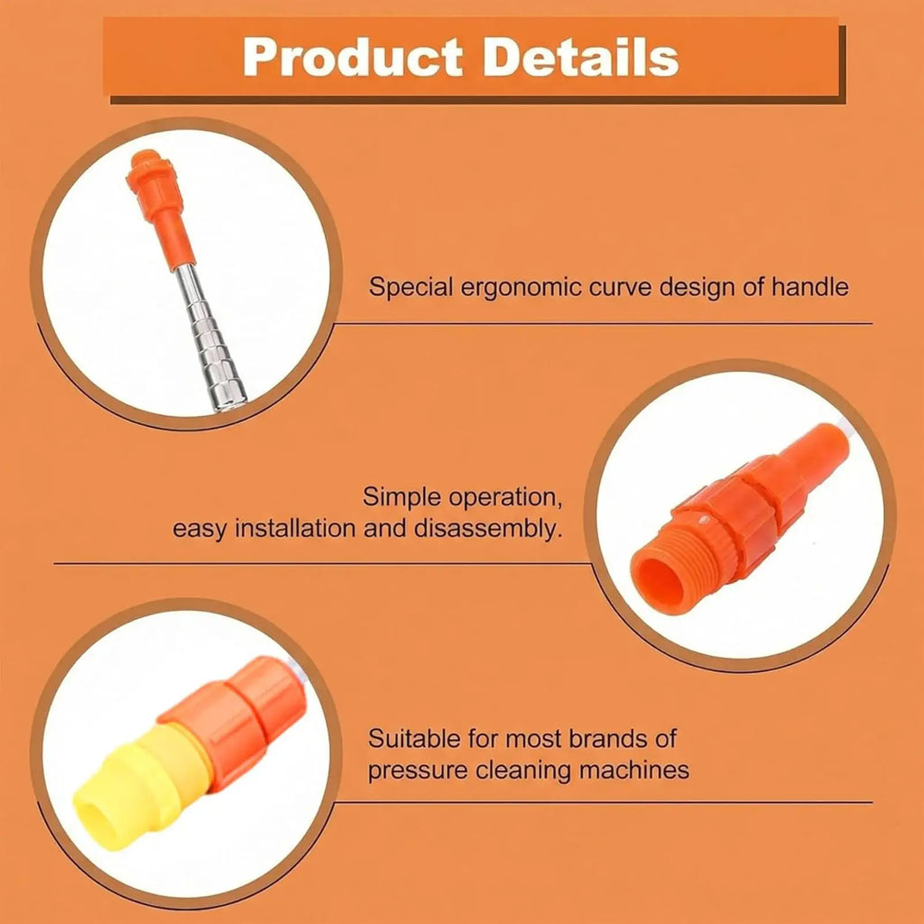 Sprayer Wand Replacement Ergonomic Long Multifunctional Extendable Hose Sprayer Wand Garden Tools For Outdoor Garden Lawn Yard Zpaxo