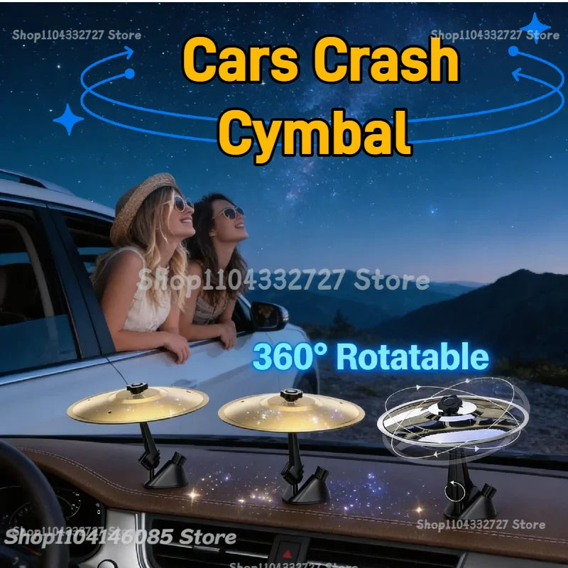 1/2P Cars Crash Cymbal Air Vent Mini Drum Car Hand-shooting Cymbals Car Drum Cymbal Air Vent Musical Instrument for Car Interior Zpaxo