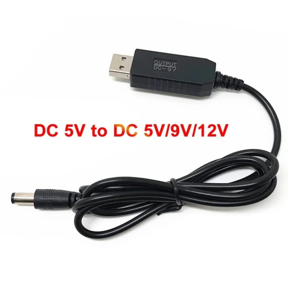 USB power boost line DC 5V to DC 9V / 12V Step UP Module USB Converter Adapter Cable 2.1x5.5mm Plug Zpaxo