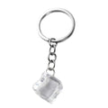 3D Ice Cube Ice Cube Acrylic Pendant Transparent Stereoscopic 3D Geometric Ice Keychain Fashion Acrylic Alloy Charms Gifts Zpaxo black