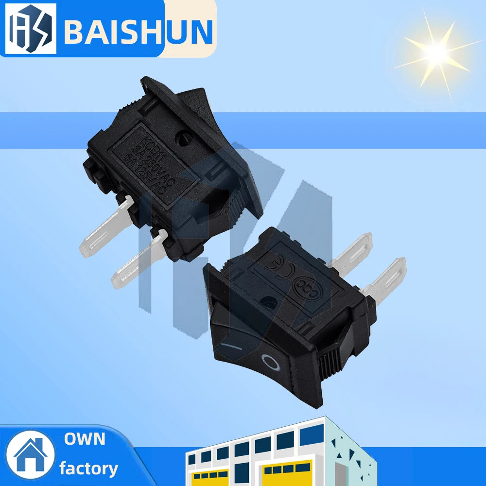 KCD11 10 SPST 2PIN Boat Rocker Switch OFF 3A 250V Car Dash Truck RV Zpaxo 100PCS