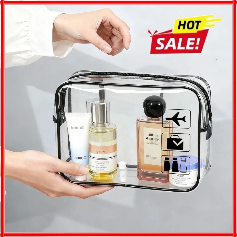 Clear Travel Cosmetic Bag – Waterproof Transparent Toiletry Pouch Travel Cosmetic Bag Zpaxo