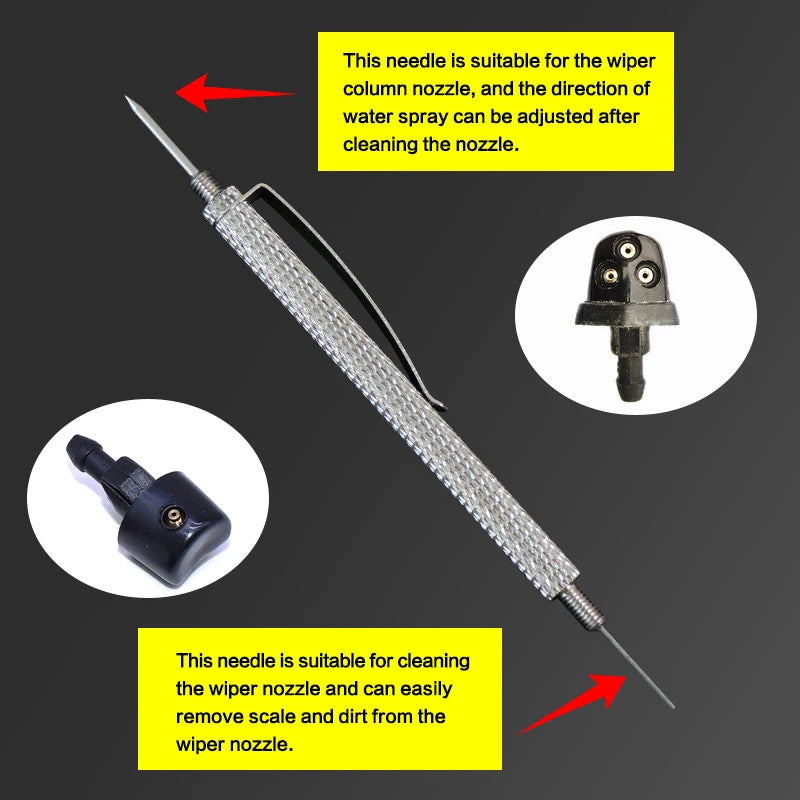 2-in-1 Windshield Washer Nozzle Cleaner & Spray Adjust Tool