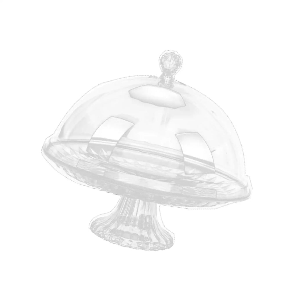 Dome Serving Plate Multiuse Cake Stand Dried Fruit Salad Cover Candy Zpaxo