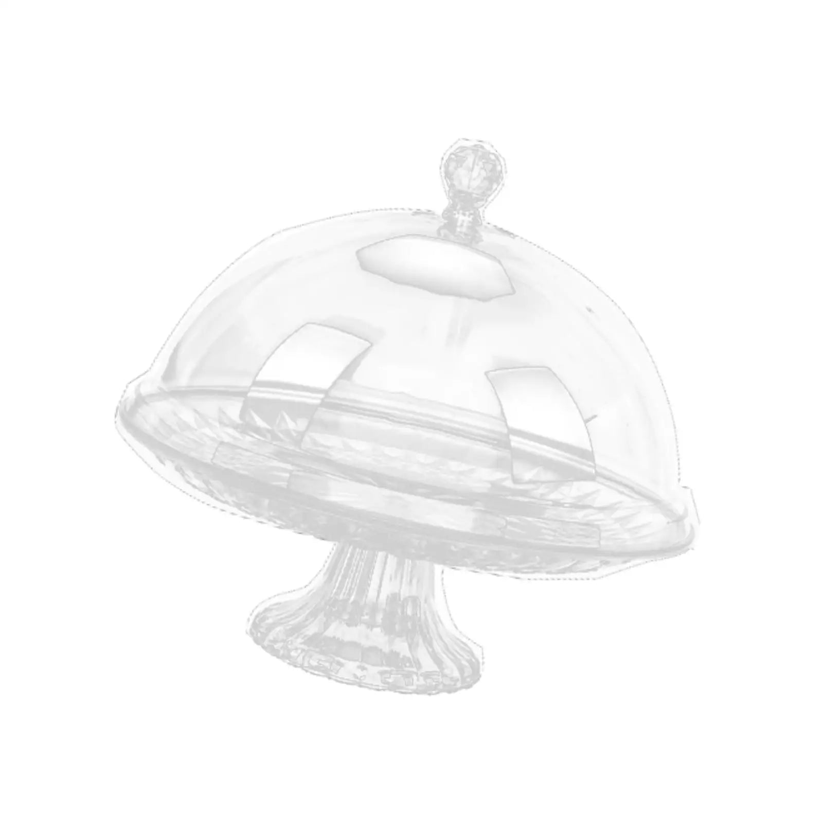 Dome Serving Plate Multiuse Cake Stand Dried Fruit Salad Cover Candy Zpaxo