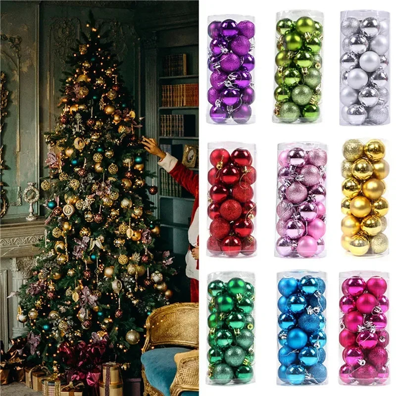 2025 Decorating Christmas Balls Large Plastic Silver Gold Red Ball