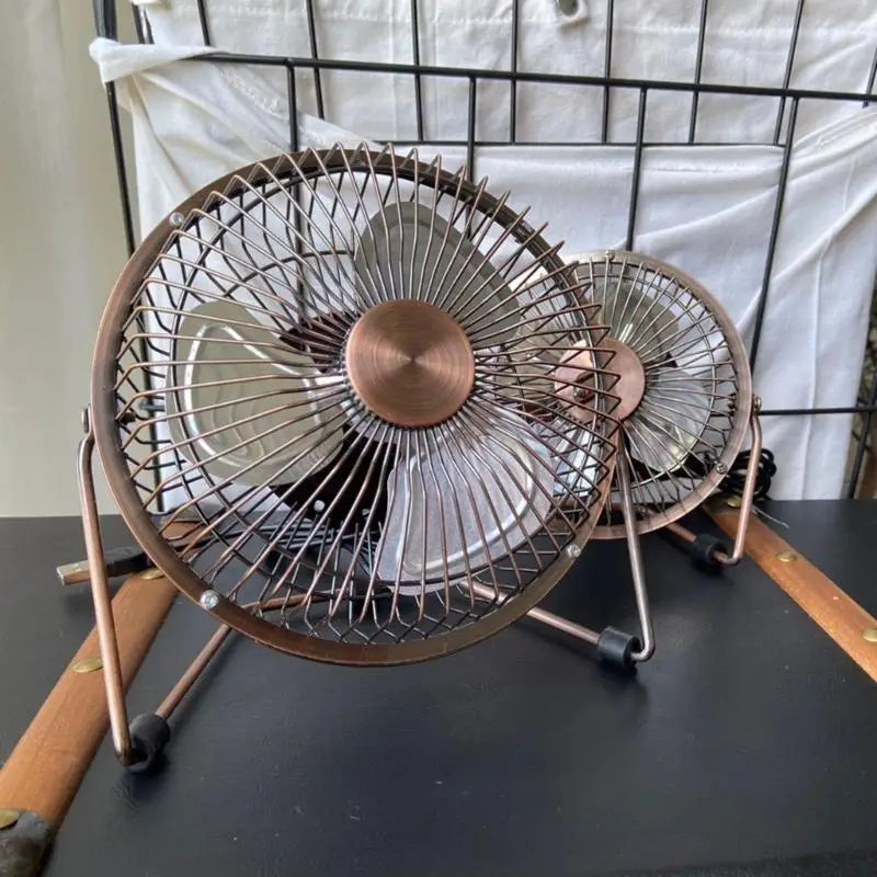 652F USB Small Fan 4/6Inch Metal Outdoor Dormitory 360 Degree Rotatable Fan Portable Zpaxo