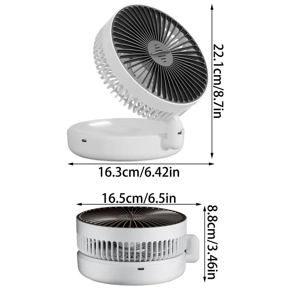 Air Circulator Fan DC Motor Desk 5-Speed 3D Oscillation Type-c Zpaxo B