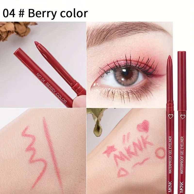 Smooth Waterproof Eyeliner Gel Pencil Blue Brown Eyeliner Soft Easy Wear High Pigment Matte Concealer Pen Lasting Eyes Makeup Zpaxo 04