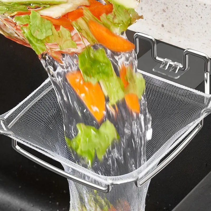1/ 50Pcs Disposable Kitchen Sink FilterMesh Sewer Garbage Filter Meal Residue Pool Mesh Bag Drainage Screen Sink Garbage Net Zpaxo Shelf and patch