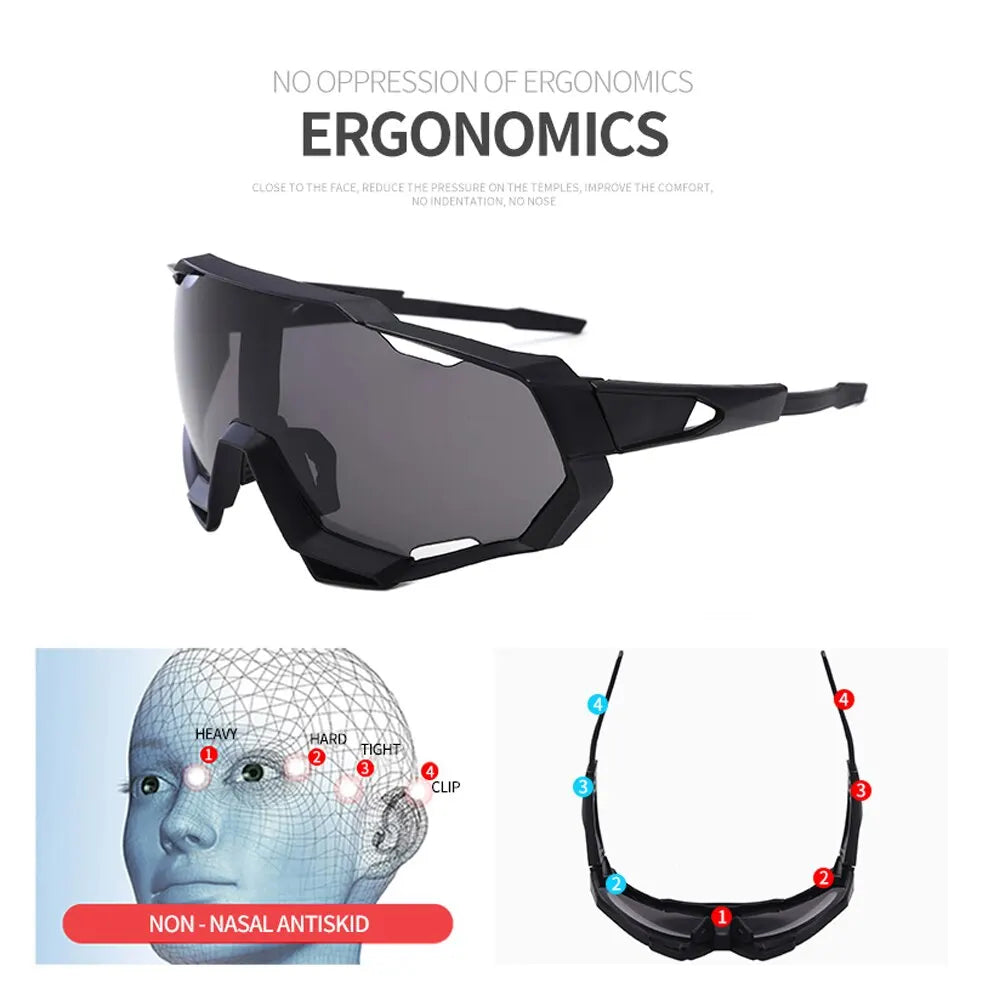 Outdoor Cycling Sunglasses UV400 Protection Windproof Glasses Men Women Sports Sunglasses Riding Fishing Runing Hikking Eyewear Zpaxo