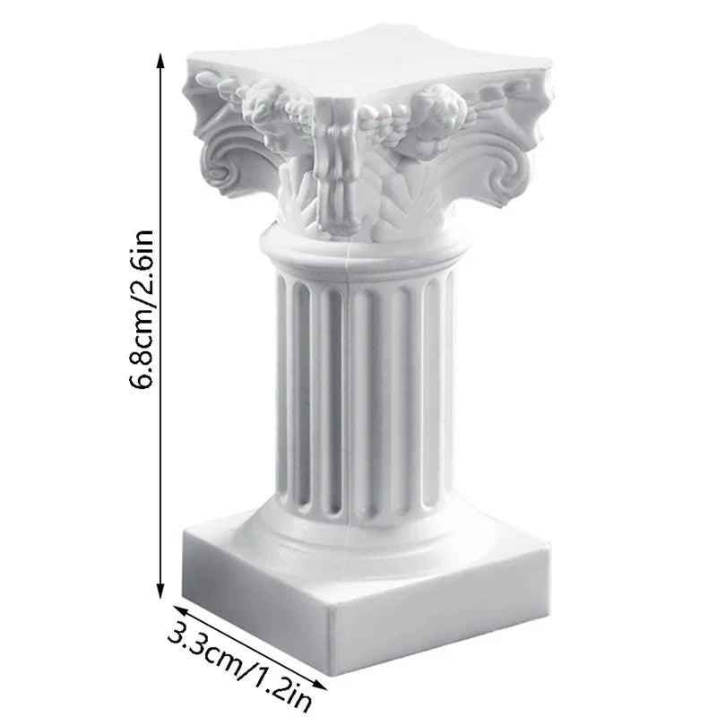 Roman Stone Column Greek Statue Pedestal Candlestick Holder Small
